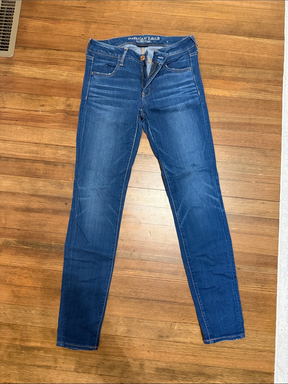 American Eagle Outfitters Women's Blue Stretch Skinny Jeans
